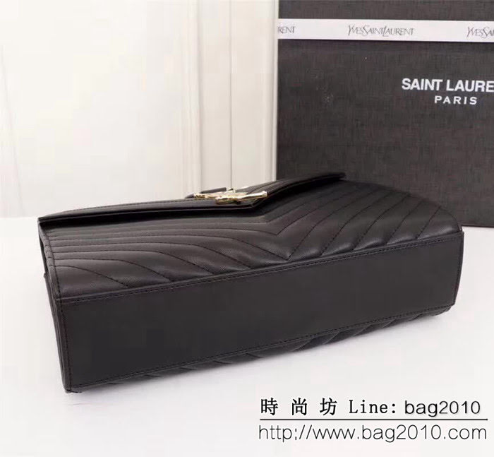 YSL聖羅蘭 經典款 互扣式球紋金屬YSL標誌 原版南非皮肩背包 26588 YAS1186